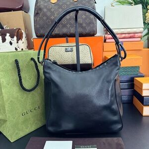 Authentic Gucci Black Leather Bag Serial # 001 3766 2123